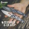 imageGerber Gear 31003927 Sumo Folding Pocket Knife 39 Inch Fine Edge Blade RedBlue Cyan