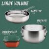 imageGerber Gear ComplEAT Cook Set  DishwasherSafe Camping Cookware for Outdoor Cooking  Includes Saute Pan Stock Pot 4 Plates 4 Bowls Mixing Bowl ampamp More