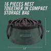 imageGerber Gear ComplEAT Cook Set  DishwasherSafe Camping Cookware for Outdoor Cooking  Includes Saute Pan Stock Pot 4 Plates 4 Bowls Mixing Bowl ampamp More