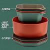 imageGerber Gear ComplEAT Tableware Set  Polypropylene Camping Cookware  Portable Outdoor Tableware  4 Plates 4 Bowls ampamp 1 Mixing Bowl