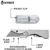 imageGerber Gear EAB Pocket Razor Knife with Money Clip  EDC Gear Folding Stainless Steel Utility Knife with Box Cutter Blade for Everyday Carry