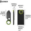 imageGerber Gear GDC Money Clip with Small Pocket Knife Stainless Steel Fixed Blade Knife and Case Gifts for Men EDC Gear for Camping and Hiking