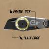 imageGerber Gear GDC Zip Blade Utility Knife with Plain Edge Blade Compact Everyday Carry Box Cutter and Wire Stripper Tool with Keychain Attachment and Frame Lock