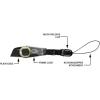 imageGerber Gear GDC Zip Blade Utility Knife with Plain Edge Blade Compact Everyday Carry Box Cutter and Wire Stripper Tool with Keychain Attachment and Frame Lock