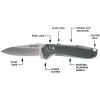 imageGerber Gear Highbrow Serrated Edge Drop Point Assited Opening Knife 31003672 GreyGrey