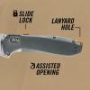 imageGerber Gear Highbrow Serrated Edge Drop Point Assited Opening Knife 31003672 GreyGrey