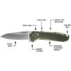 imageGerber Gear Highbrow Serrated Edge Drop Point Assited Opening Knife 31003672 GreySage