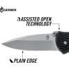 imageGerber Gear MiniFast Draw Knife Assisted Opening Fine Edge 2241526 Black  Stainless