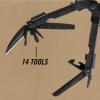 imageGerber Gear MultiPlier 600  14in1 Multitool with Sheath Needlenose Pliers Screwdriver Serrated Knife Wire Crimper Bottle Opener Can Opener ampamp More  Black