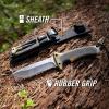 imageGerber Gear Prodigy Fixed Blade Survival Tactical Knife  Full Tang Serrated Edge Knife  American High Carbon Steel Blade  Molded SoftGrip  with Protective MOLLE Sheath  BlackUltimate Pro