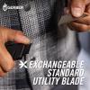 imageGerber Gear Prybrid Utility Knife with Pry Bar EDC MultiTool Pocket Razor Knife with Retractable Blade GreenBlue