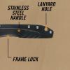 imageGerber Gear STL Folding Pocket Knife for Hunting and Outdoors 25quot Drop Point and Plain Edge Blade BlackSTL 25