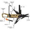 imageGerber Gear Stake Out 11in1 Multitool  22quot Plain Edge Blade Tent Stake Puller Carabiner Carry  EDC Gear and Equipment  BronzeBronze
