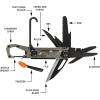 imageGerber Gear Stake Out 11in1 Multitool  22quot Plain Edge Blade Tent Stake Puller Carabiner Carry  EDC Gear and Equipment  BronzeGraphite