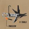 imageGerber Gear Stake Out 11in1 Multitool  22quot Plain Edge Blade Tent Stake Puller Carabiner Carry  EDC Gear and Equipment  BronzeGraphite