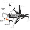 imageGerber Gear Stake Out 11in1 Multitool  22quot Plain Edge Blade Tent Stake Puller Carabiner Carry  EDC Gear and Equipment  BronzeSilver