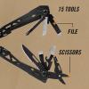 imageGerber Gear Suspension 12in1 EDC MultiPlier Multitool with Pocket Knife Needle Nose Pliers Wire Cutters and More Gifts for Men Camping and Survival GreyBlack