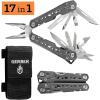 imageGerber Gear Truss 17in1 Multitool with Pocket Knife and Needle Nose Pliers  Gifts for Men Compact EDC Gear Black with Standard SheathGray Standard Sheath