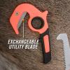 imageGerber Gear Vital Pack Compact Saw Stainless Steel Sawtooth Blade for Camping Hunting and Hiking with SheathZip Fixed Blade Knife  Sheath