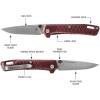 imageGerber Gear Zilch Folding Pocket Knife 31 Inch Plain Edge Blade BlackDrab Red