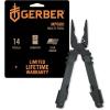 imageGerber Gear MultiPlier 600  14in1 Multitool with Sheath Needlenose Pliers Screwdriver Serrated Knife Wire Crimper Bottle Opener Can Opener ampamp More  Black
