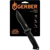imageGerber Gear Prodigy Fixed Blade Survival Tactical Knife  Full Tang Serrated Edge Knife  American High Carbon Steel Blade  Molded SoftGrip  with Protective MOLLE Sheath  BlackProdigy
