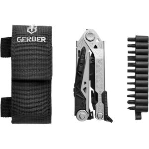 imageGerber Gear CenterDrive Multitool  Includes 325 Outboard Knife Pliers Pry Bar Bottle Opener ampamp Awl  Comes with Bit Set ampamp Sheath  Silver ampamp Black