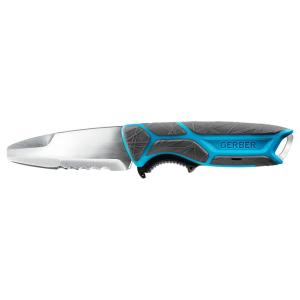 imageGerber Gear CrossRiver  Durable FixedBlade Knife for Saltwater Fishing  Premium Fishing Gear  3quot Cyan