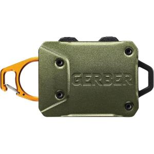 imageGerber Gear Defender Rail  Retractable Salt ampamp Freshwater Fishing Tether with Side Release Lock  Premium Fishing Gear  Flat SageMULTI