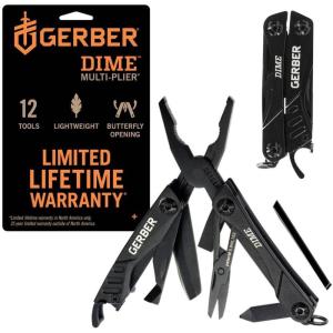 imageGerber Gear Dime 12in1 Mini EDC Multitool  Needle Nose Pliers Pocket Knife Keychain Bottle Opener  EDC Gear and Equipment  GreenBlack
