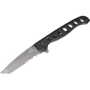 imageGerber Gear EVO Mid Tanto Pocket Knife  312quot Partially Serrated Blade Folding Knife  EDC Gear and Equipment  Stainless Steel