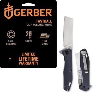 imageGerber Gear Fastball Cleaver  Durable Folding Knife with Lock  Premium EDC Gear  3quot Flat SageUrban Blue