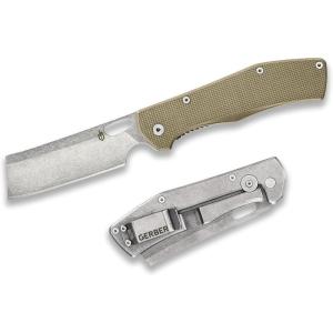 imageGerber Gear Flatiron Folding Cleaver Pocket KnifeDesert Tan
