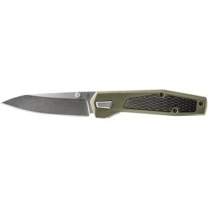 imageGerber Gear Fuse Pocket Knife 33 Inch Plane Edge Blade SageStainless SteelGreen
