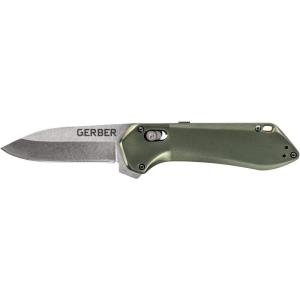 imageGerber Gear Gerber Highbrow Compact Folding EDC Pocket Knife 28quot Drop Point Serrated Edge Blade for Camping Hunting and Survival GreyGreen