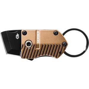 imageGerber Gear Key Note Pocket Knife 1quot Plain Edge Box Cutter EDC Keychain Pocket Knife for Everyday Carry BlackKey Chain Knife  Coyote Brown