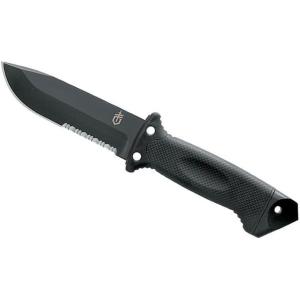 imageGerber Gear LMF II Infantry Survival Tactical Knife  Fixed Blade with 484quot Partially Serrated Blade and Textured Grip  Included MOLLE Sheath  Black