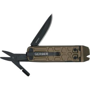 imageGerber Gear Lockdown Pry 10in1 Multitool EDC Pocket Knife with Pry Bar for Survival Hunting and Fishing Gifts for MenSlimBurnt Bronze