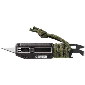 imageGerber Gear Prybrid Utility Knife with Pry Bar EDC MultiTool Pocket Razor Knife with Retractable Blade GreenMultiTool  ParacordGreen