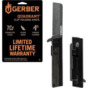 imageGerber Gear Quadrant Clip Pocket KnifeBlack Bamboo