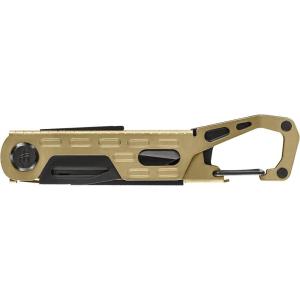 imageGerber Gear Stake Out 11in1 Multitool  22quot Plain Edge Blade Tent Stake Puller Carabiner Carry  EDC Gear and Equipment  BronzeBronze