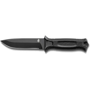imageGerber Gear StrongArm  FixedBlade Camping ampamp Hunting Knife with Striking Pommel ampamp Sheath  Premium Survival Gear  Black Plain EdgePlain Edge Black