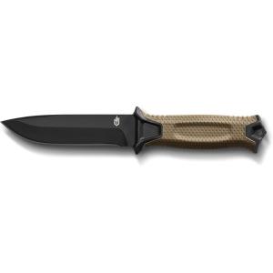 imageGerber Gear StrongArm  FixedBlade Camping ampamp Hunting Knife with Striking Pommel ampamp Sheath  Premium Survival Gear  Black Plain EdgePlain Edge Coyote Brown