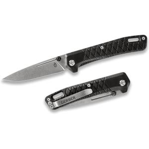imageGerber Gear Zilch Folding Pocket Knife 31 Inch Plain Edge Blade BlackBlack