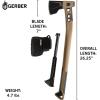 imageGerber Camping and Outdoor Axe Includes Holster with Paracord and Storage Compartment Bushcraft Axe Hardened Steel with PTFE Coating Brown 31003780