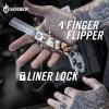 imageGerber Gear Jukebox EDC Folding Pocket Knife with Straight Edge Flipper Blade for Everyday Carry Gifts for Men Tortoise ShellTortoise Shell